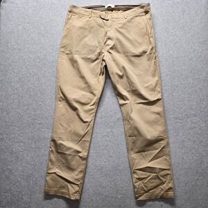 Luca Faloni Summer Chinos Mens 36 Khaki Tan Cotton Stretch Made in Italy Pants